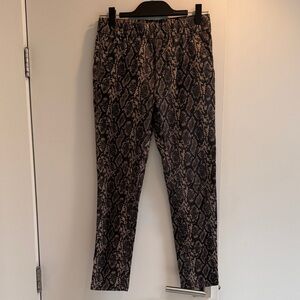 Snake Print Jogger Pants - Black/Brown snake print